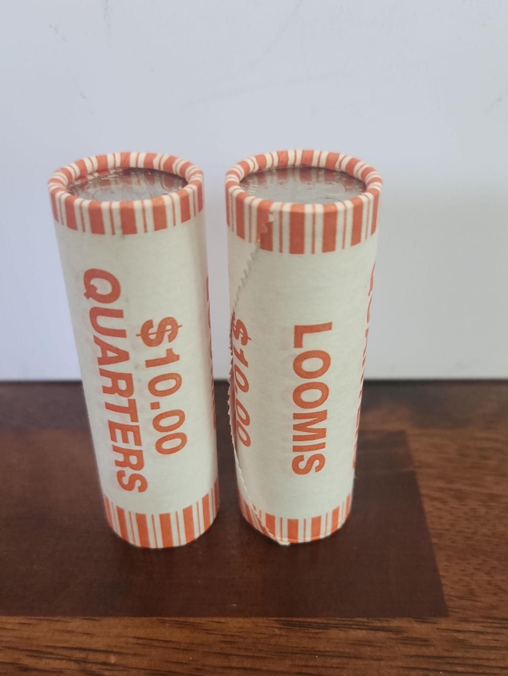 Loomis Bank Sealed 2 $10 Quarter Coin Rolls -2026 Mayflower P Mint